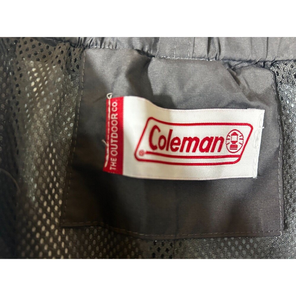 Coleman Hiking Tech Pants Gray Waterproof Nylon Shell Men's Size Large